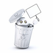 Illustration: Android robot inside recycle bin Android robot inside recycle bin