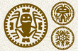 Vector: Maya monsters Maya monsters