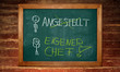 Kreidetafel - Angestellt - Eigener Chef