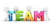 Illustration: 3d white people team 3d white people team