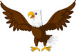 Vector: Eagle cartoon posing Eagle cartoon posing