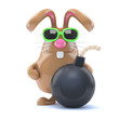 Chocolate bunny has a bomb