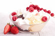 Photo: ice cream and berry ice cream and berry