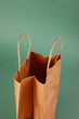paper bag on a green background