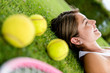 Thoughtful tennis player