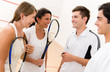 Foto: Group of squash players Group of squash players
