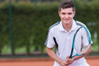 Man playing tennis