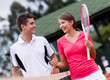 Couple at the tennis court