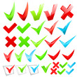 Checkmark set. Vector