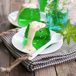 Gelatin dessert with woodruff