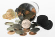 New Jersey State Quarter coin with bucket and hats