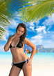 Beautiful woman on the beach.