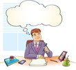 Businessman with the Thinking Bubble