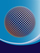 Colorful digital globe design.
