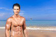 man at the Paradisiac beach