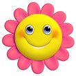 Illustration: 3d cartoon cute flower 3d cartoon cute flower
