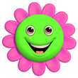 Illustration: 3d cartoon cute flower 3d cartoon cute flower