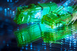 Photo: optic fiber & RJ45 plugs optic fiber & RJ45 plugs