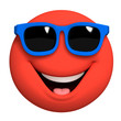 3d cartoon cute red ball