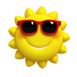 3d cartoon cute sun