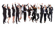 Group of people excited business people