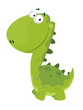 Vector: green smiling dino green smiling dino