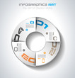 Infographic design template with paper tags.