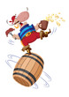 pirate on a barrel