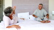 Mature couple having a dispute 