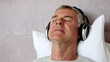 Man moving his head while listening to music