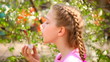 little girl with soap bubbles