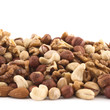 Almond, pistachio, peanut, walnut, hazelnut mixed pile