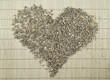 Black tea heart shape topview