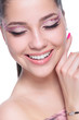 casual woman laughing