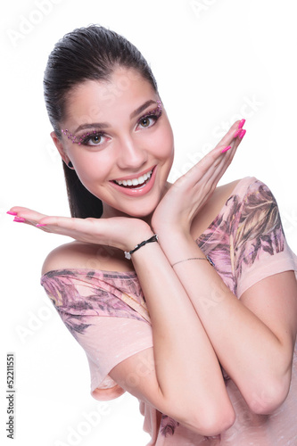 Photo: excited casual woman excited casual woman
