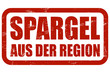 Grunge Stempel rot SPARGEL AUS DER REGION
