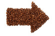 Photo: Coffee arrow isolated on white Coffee arrow isolated on white