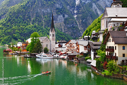 Photo: Hallstatt - small pretty villge of Alps. Austria Hallstatt - small pretty villge of Alps. Austria
