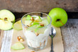Dessert biscuits , apples and cream