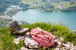 Wanderrast mit Ausblick