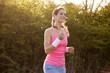 Beautiful running girl