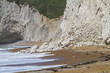 Recent cliff rockfall Durdle Door, Dorset, UK