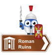 Comical Roman Ruins sign