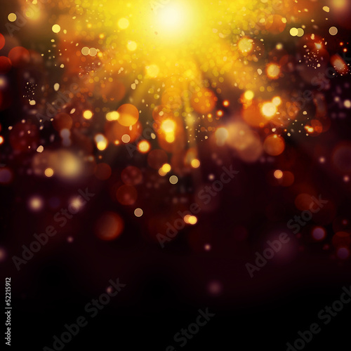 Photo: Gold Festive Christmas background. Golden Abstract Bokeh Gold Festive Christmas background. Golden Abstract Bokeh
