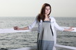 young woman on the pier