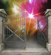 wrought-iron gate