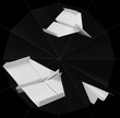 Foto: paper planes and spider web paper planes and spider web
