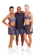 group of smiling gym instructors