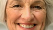 Old cheerful woman smiling
