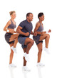 healthy group of people exercise